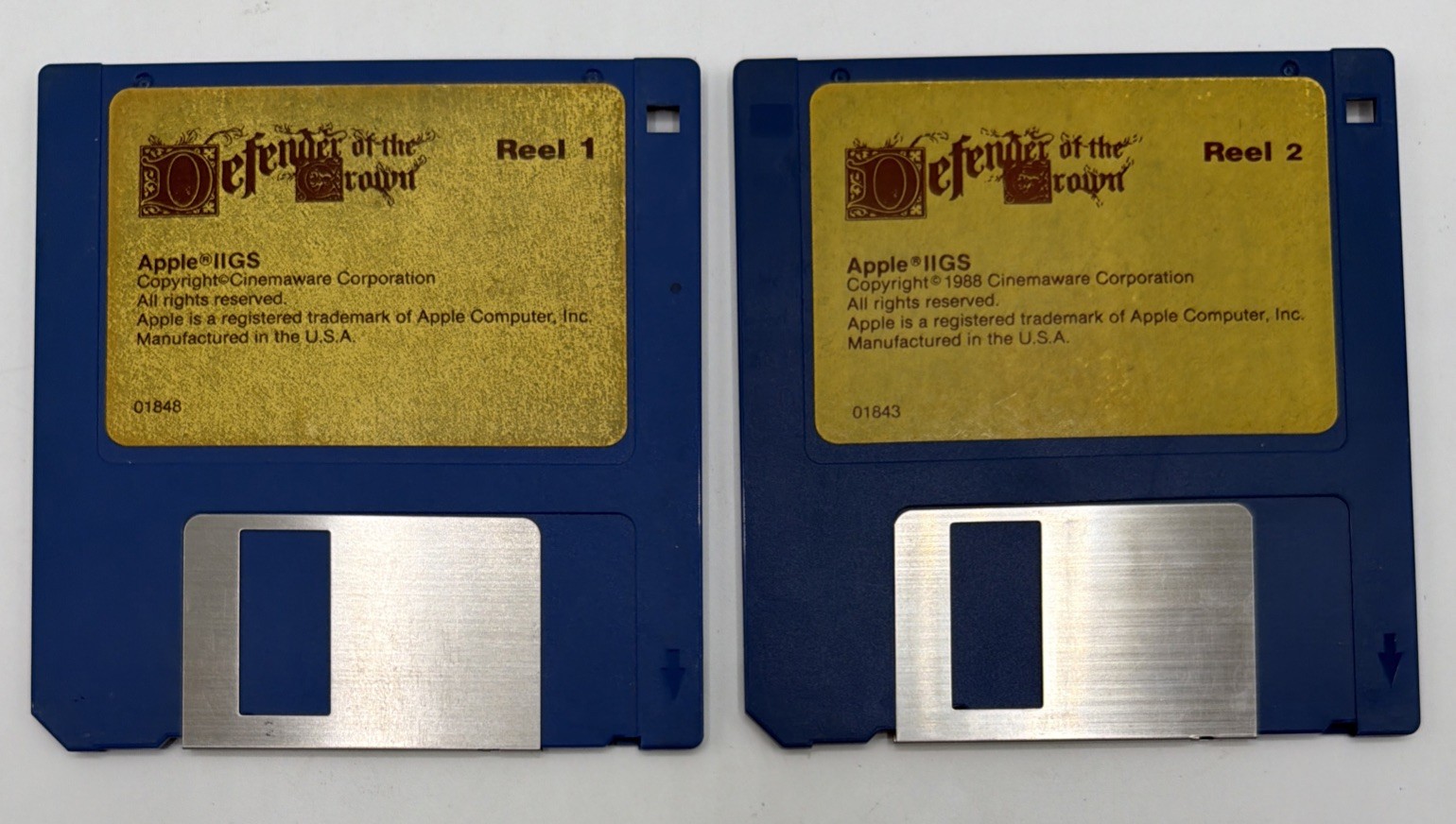 Defender of the Crown Cinemaware Corp 1988 (Apple IIGS) 3.5" Floppy Disks Only.