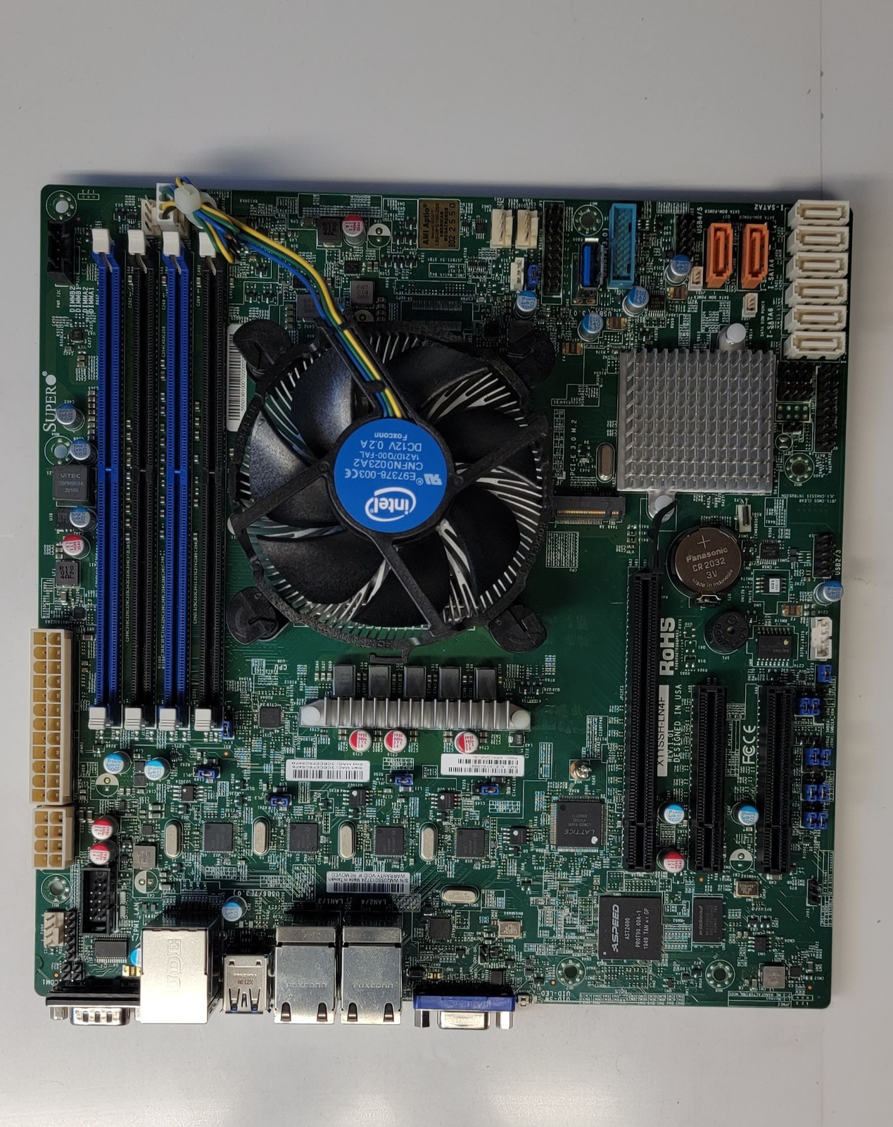 Supermicro X11SSH-LN4F Motherboard Bundle w/Xeon E3-1230v5 CPU & Cooler *QTY