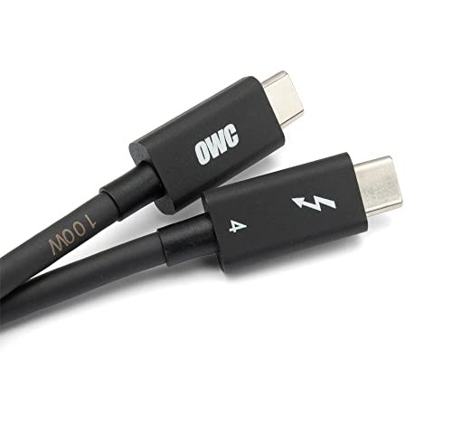 OWC OWCCBLTB4C2.0M 2.0M Thunderbolt 4 USB-C Cable Black