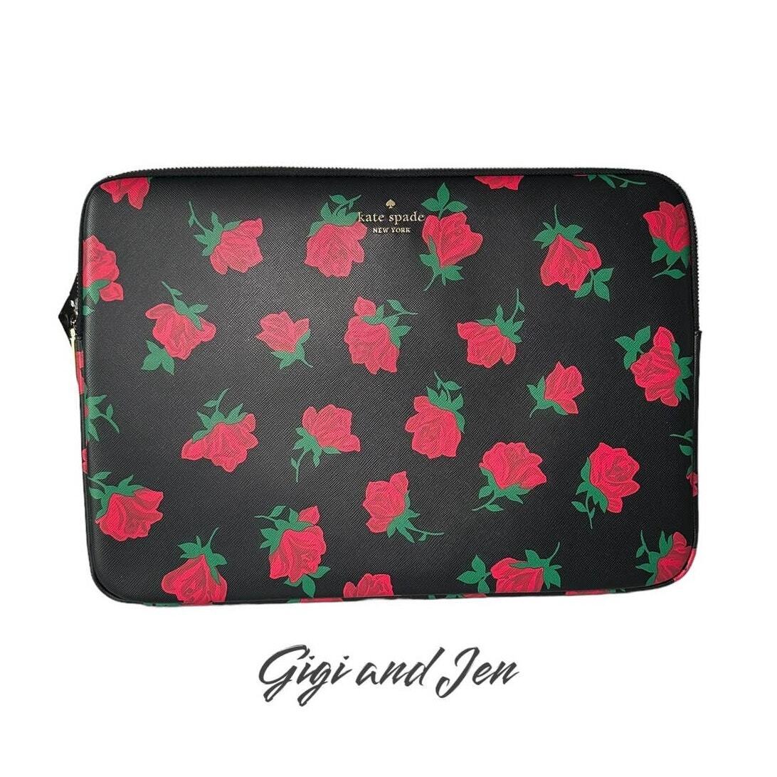 Kate Spade Madison Rose Toss Printed Laptop Sleeve fits up to 15\