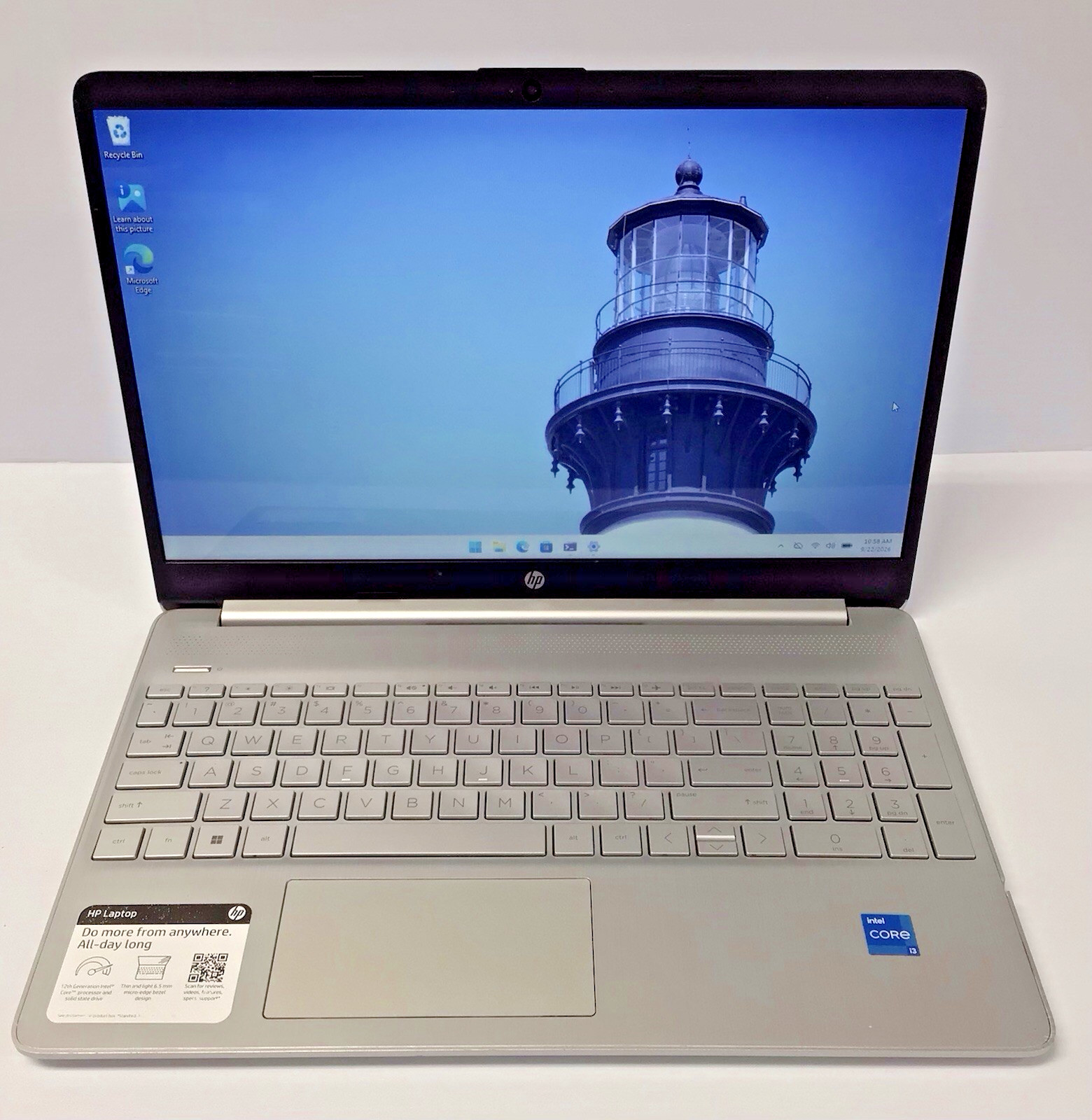 HP 15-dy5033dx 15.6" Touch i3-1215U 8GB 256GB SSD Windows 11 Home Laptop