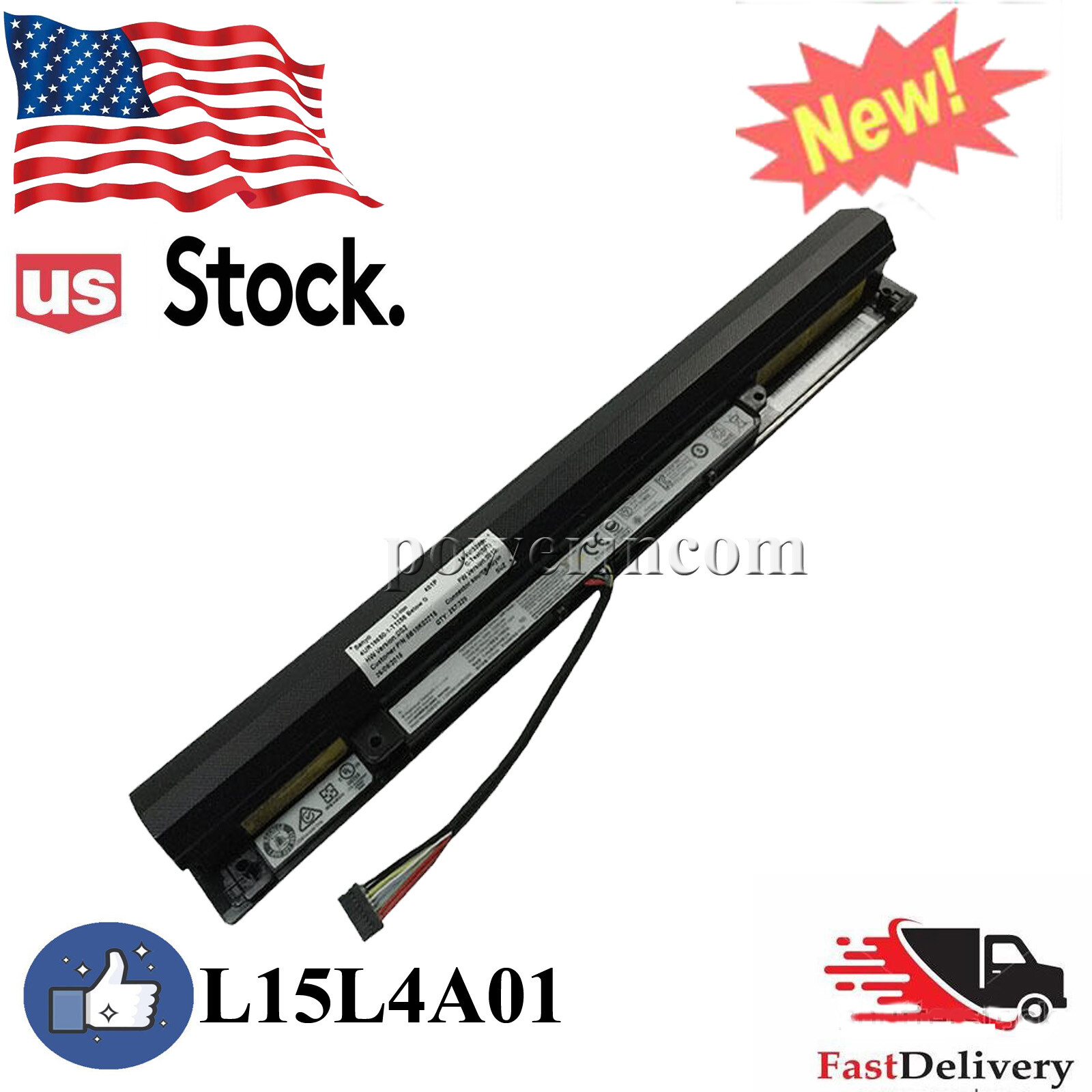 L15L4E01 Battery L15L4A01 for Lenovo Ideapad 300-17ISK 80Q70021US 80UD Laptop