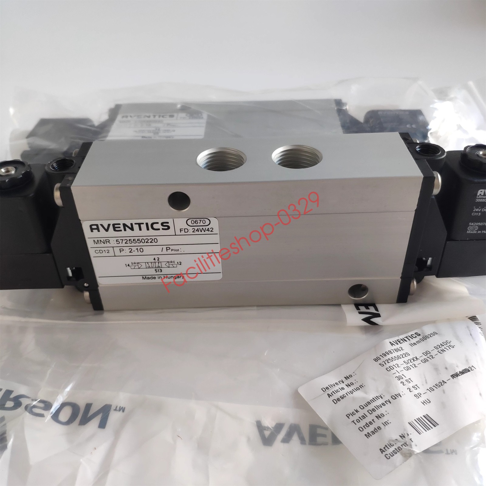 1pcs AVENTICS 5725550220 Pneumatic Reversing Valve 2-position 5-way DHL/FedEx