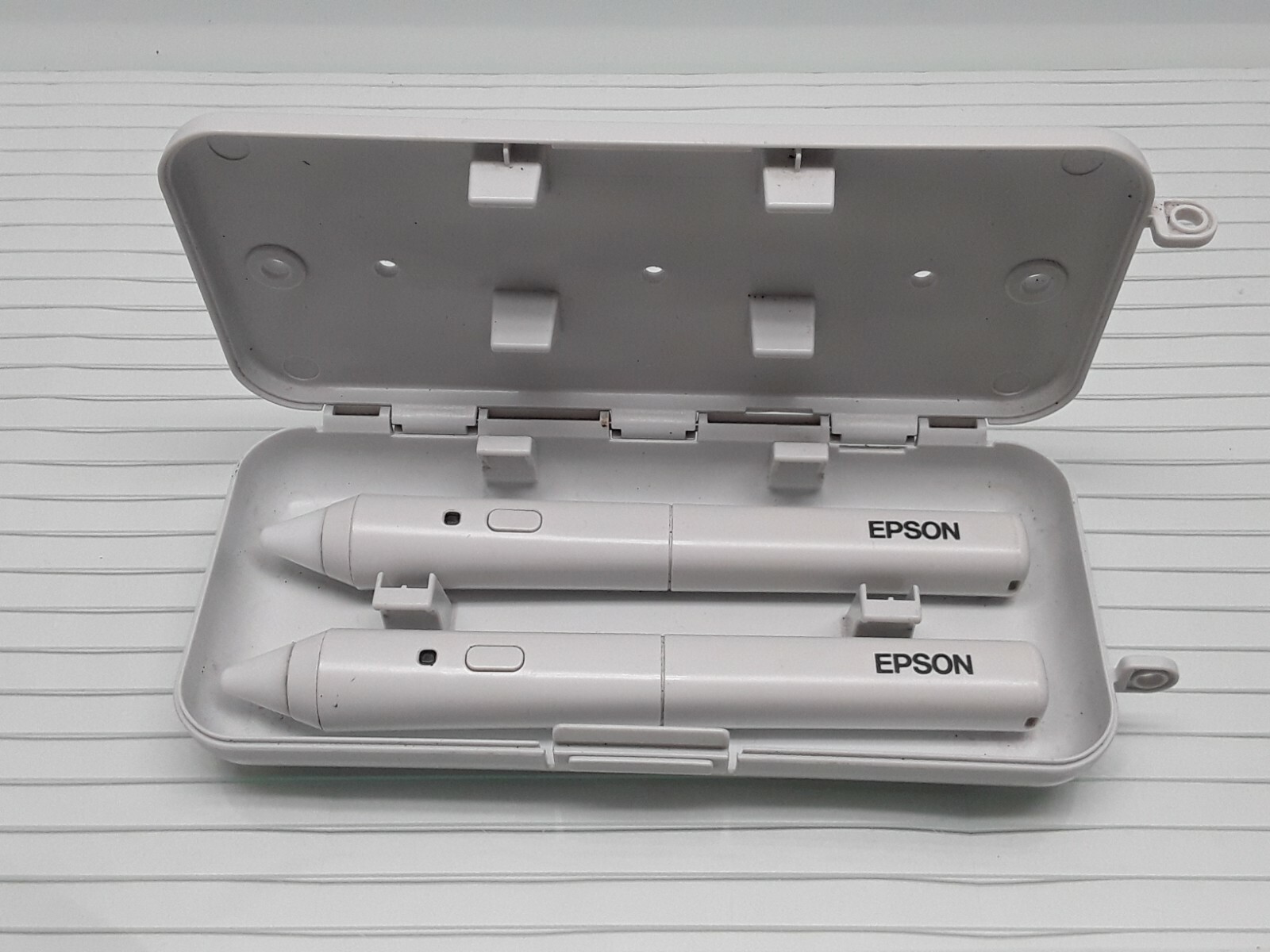 2 Pcs EPSON Easy Interactive Pen ELPPN02 FOR EB-455WI/EB-465I Projector w/ Case