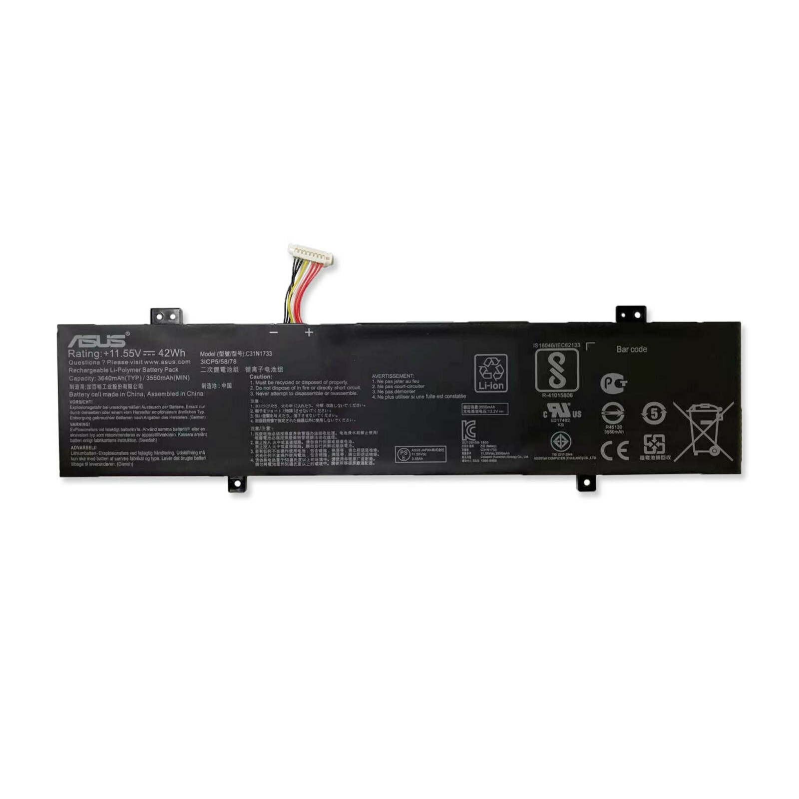  Genuine C31N1733 Battery for Asus VivoBook Flip 14 TP412UA 130U 0B200-02970000 