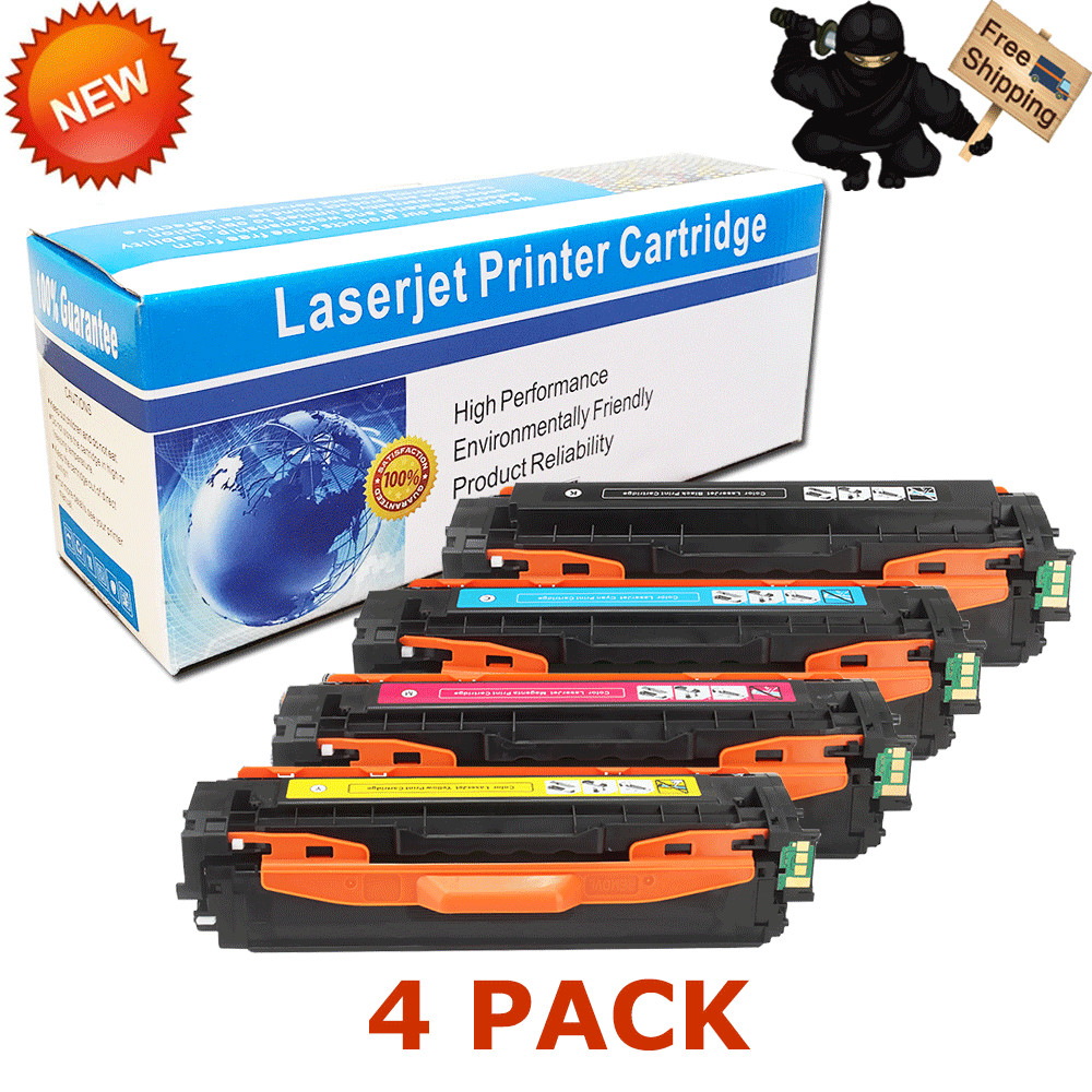 4-Pack CLT-K504S Color Toner Cartridges for Samsung 504 C1860FW C1810W CLP-415NW