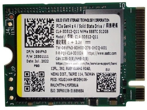 Solid State Drive Dell 6VFN3 (Sssct/ Lite-On CL4-3D512-Q11) Lite-on 512GB Solid