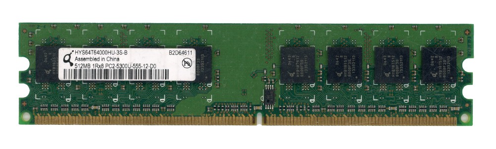MEMORY QIMONDA 512MB DDR2 PC2-5300U 667MHz HYS64T64000HU-3S-B Non-ECC