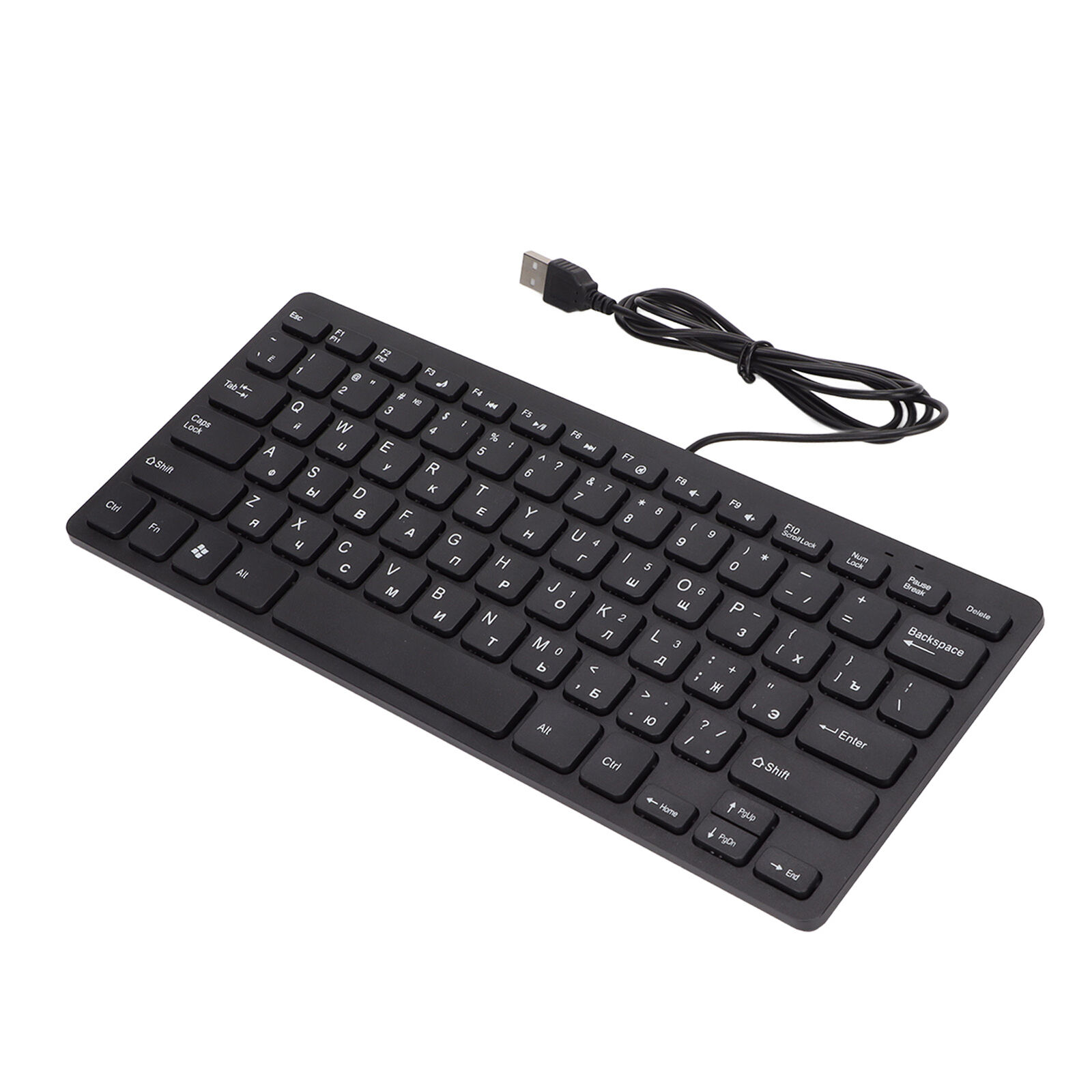 (Russian)78 Keys Wired Computer Keyboard Mute Ultra Thin Small Language