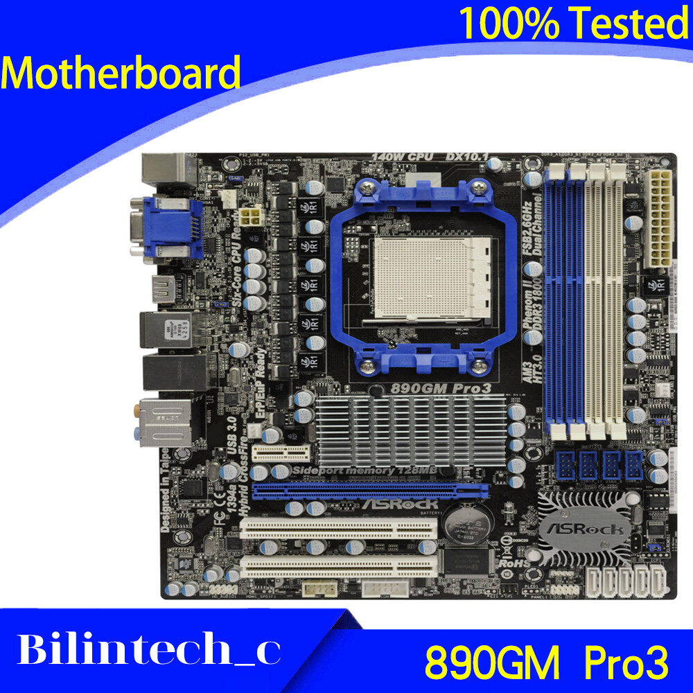 FOR ASRock 890GM Pro3 890GX Motherboard Supports DDR3 AM3/AM3+ 8G VGA+DVI+