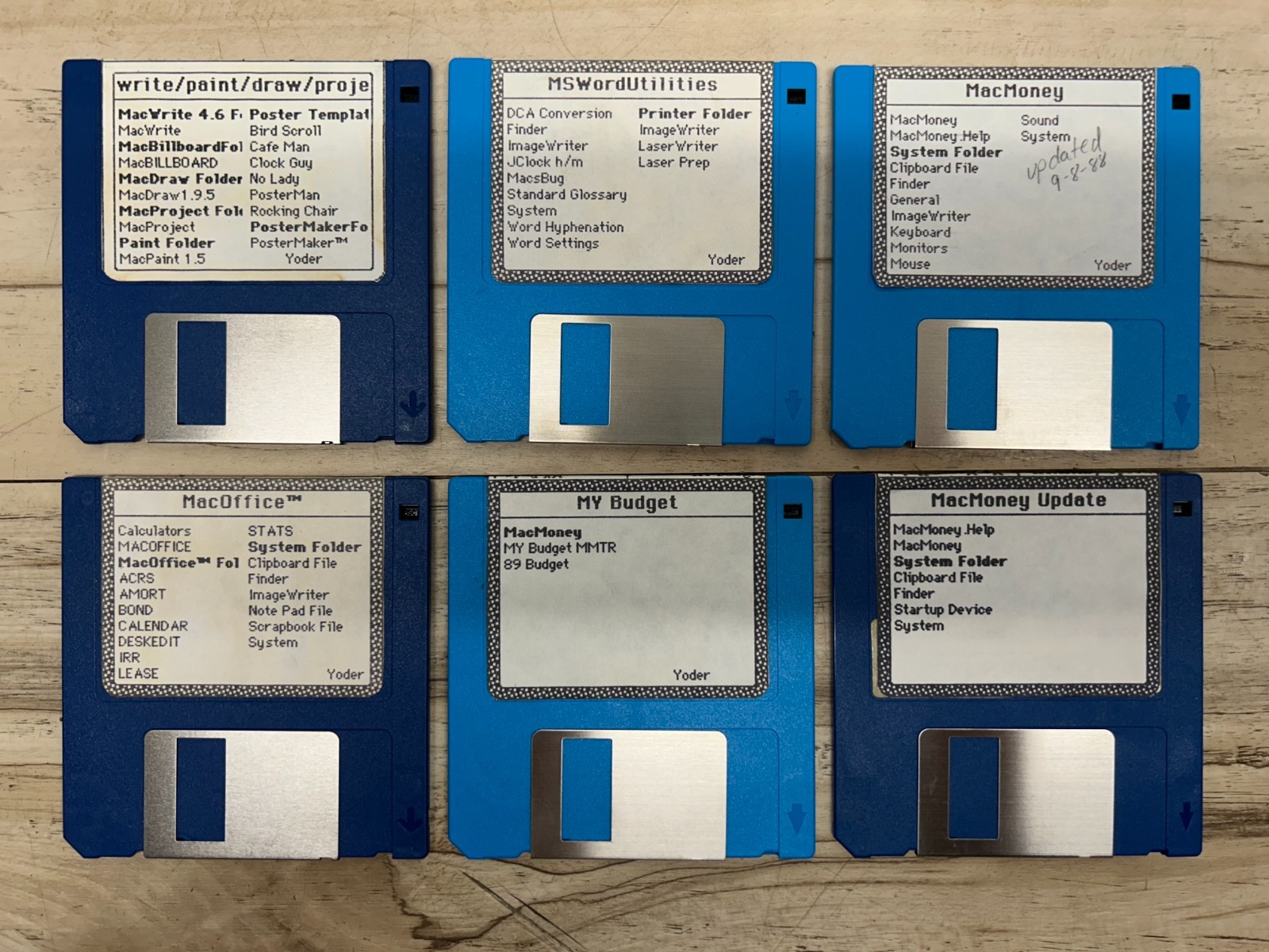 Vtg 1990s Apple Macintosh 3.5" Floppy Disc Software Programs Lot Of 6 MacMoney