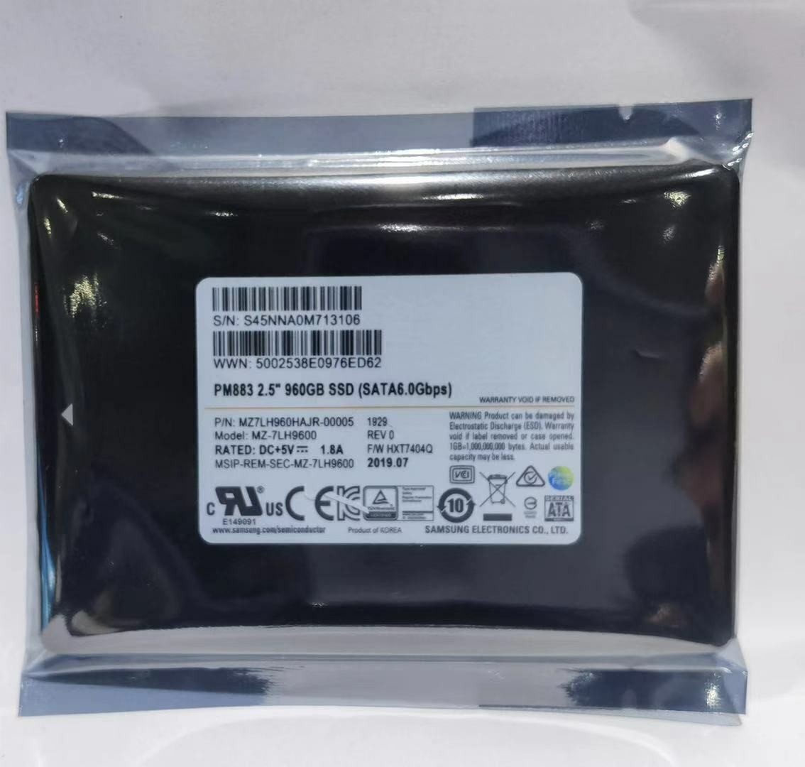 Samsung 960GB PM883 SSD 2.5" MZ-7LH9600 SATA6.0Gbps MZLH960HAJR-00005 SATA III-