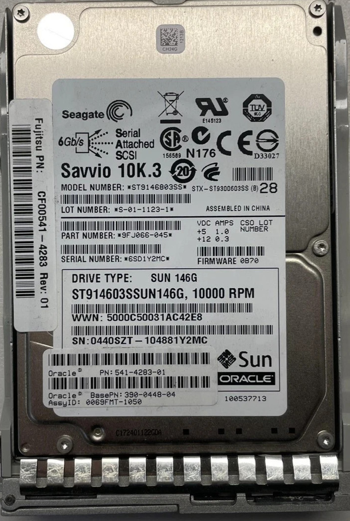 Sun 541-4283 146GB 10K 2.5" SAS HDD ST9146803SS 16MB Cache Enterprise Drive~~