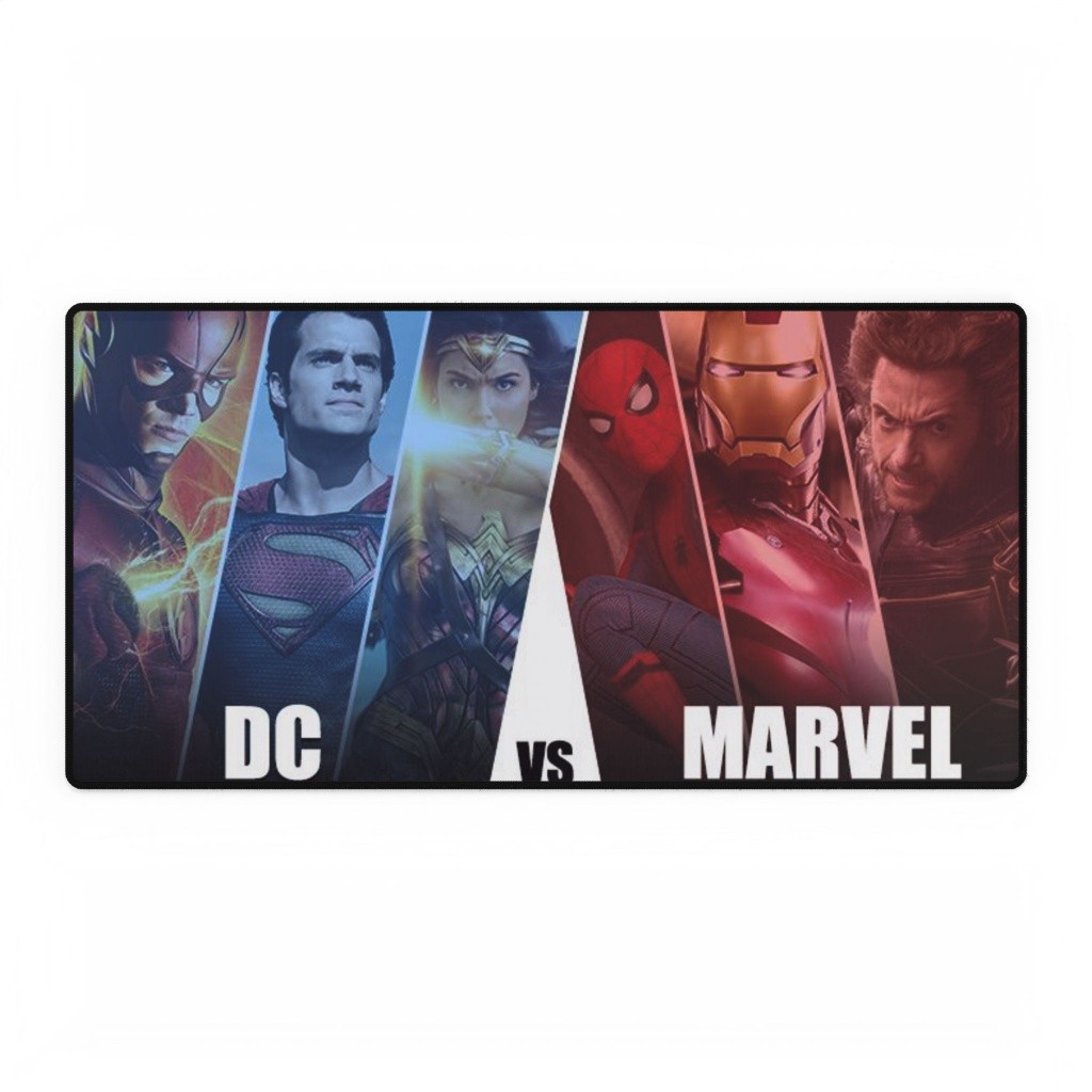 DC Vs Marvel Cinematic Heroes Split Design Mouse Pad Desk Mats