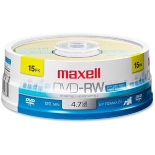 Maxell 635117 Rewritable Recording Format 4.7Gb DVD-RW Disc Playback on DVD Driv