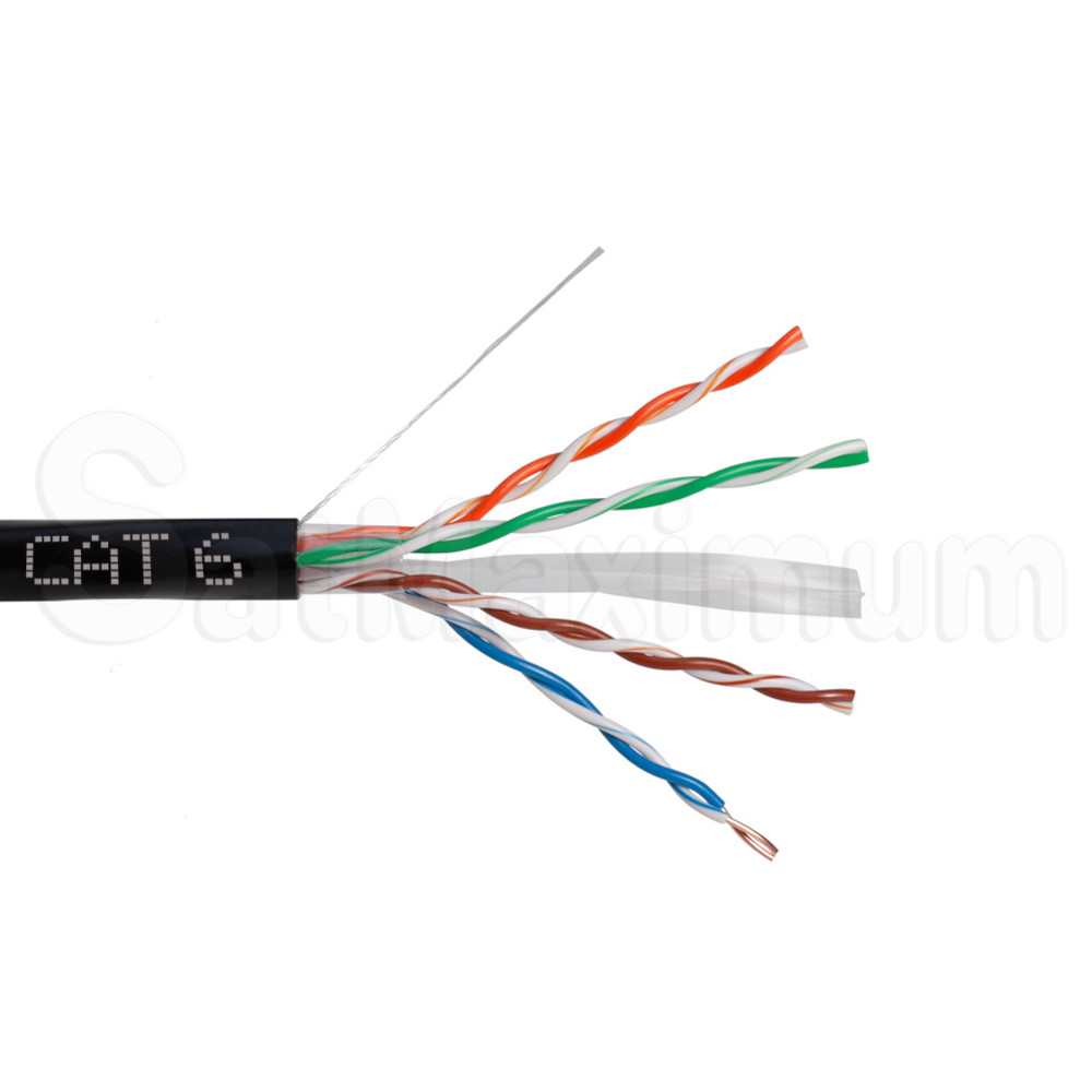 OUTDOOR Cat6 Cable CCA 1000ft Direct Burial Ethernet 23AWG 500ft Solid Conductor