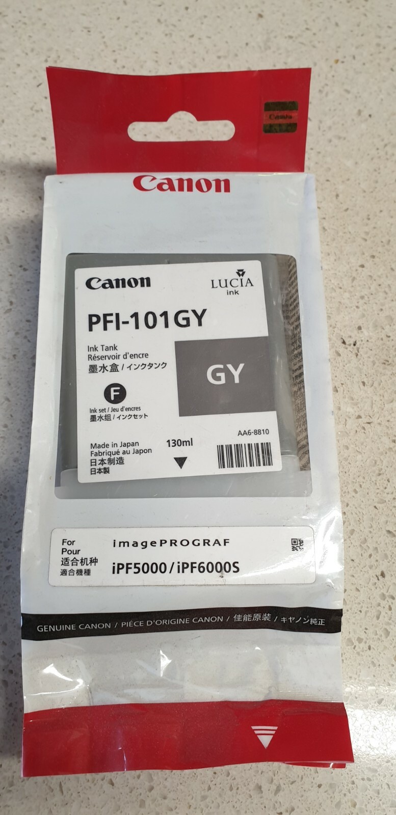 Genuine Canon PFI-101GY Grey Ink for iPF5000 iPF6000S New Never Used and Sealed
