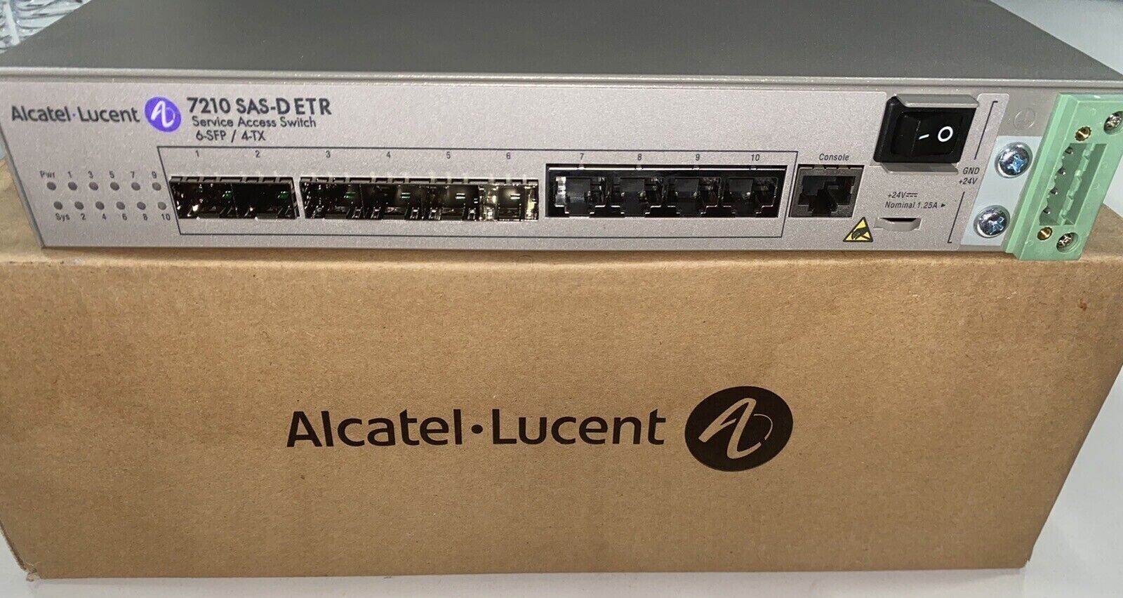 Alcatel Lucent 7210 Switch SYS 7210 SAS-D 6F4T ETR +24V DC