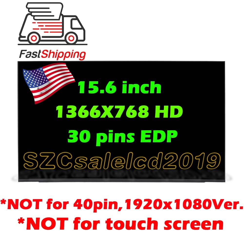 New N156BGA-E53 C1 07XMDT LCD Replacement Screen 15.6" 1366x768 Display Panel
