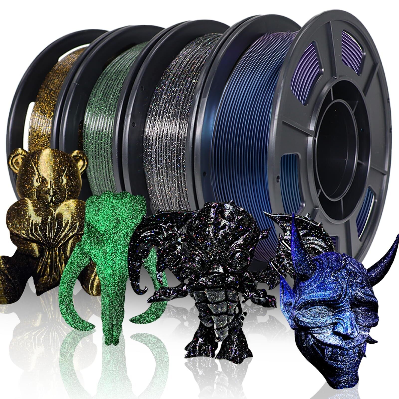 YOUSU 3D Printer Filament Galaxy PLA Filament 1.75mm, 3D Printing Filament Bu...
