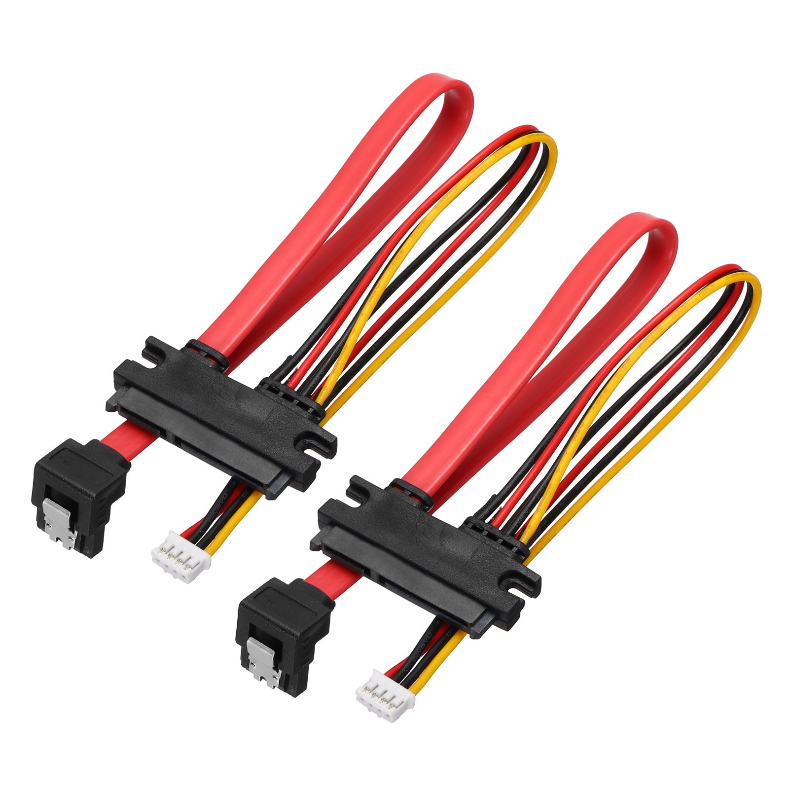 20cm PH2.0 4 Pin to SATA 7+15 Pin Power Cable, 2 Pack 90 Degree SATA Right Angle