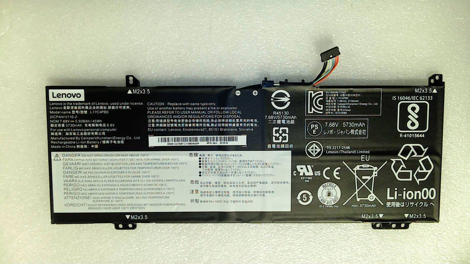 Genuine Lenovo 5B10Q16067 Laptop Battery For Lenovo Flex IdeaPad L17C4PB0 (OEM)