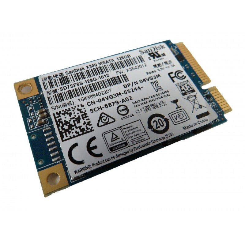 Dell 4VG3M Laptop 50mm 128GB SSD mSATA Drive SD7SF6S-128G-1012