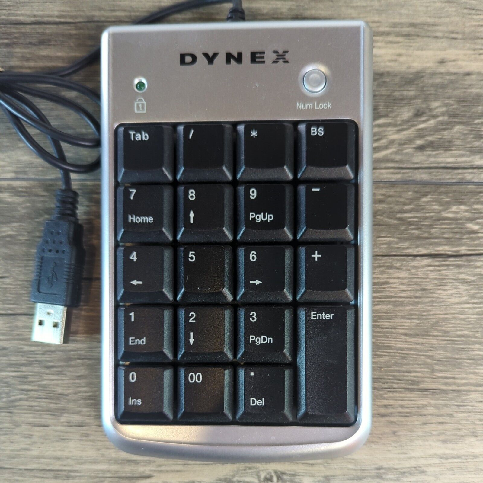 Dynex Business Keypad Plug N Play 19-Key Low Profile Slim Model DX USB Tested