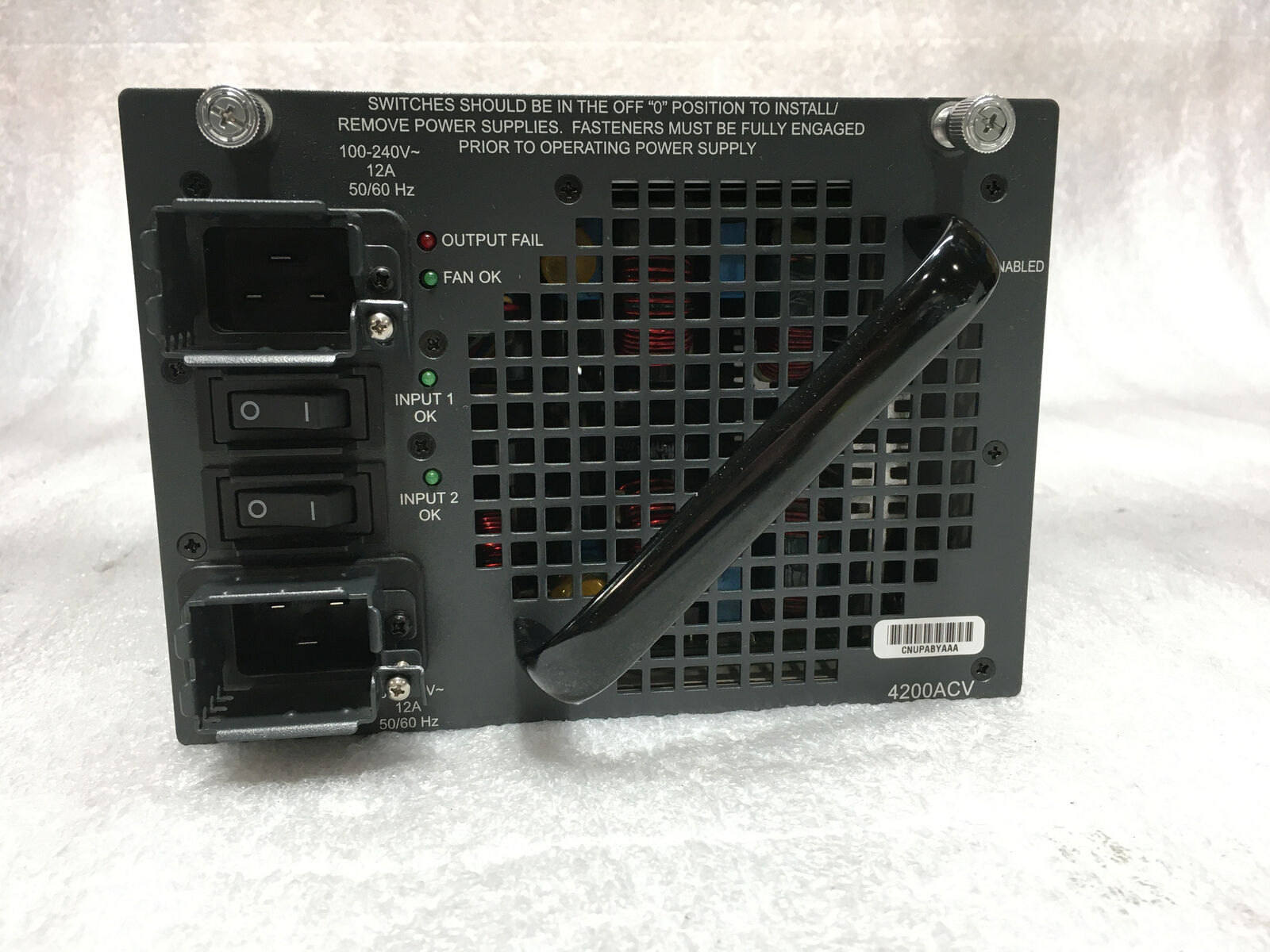 Cisco ASTEC AA24410 PWR-C45-4200ACV 4200W Power Supply Unit PSU, Good Condition