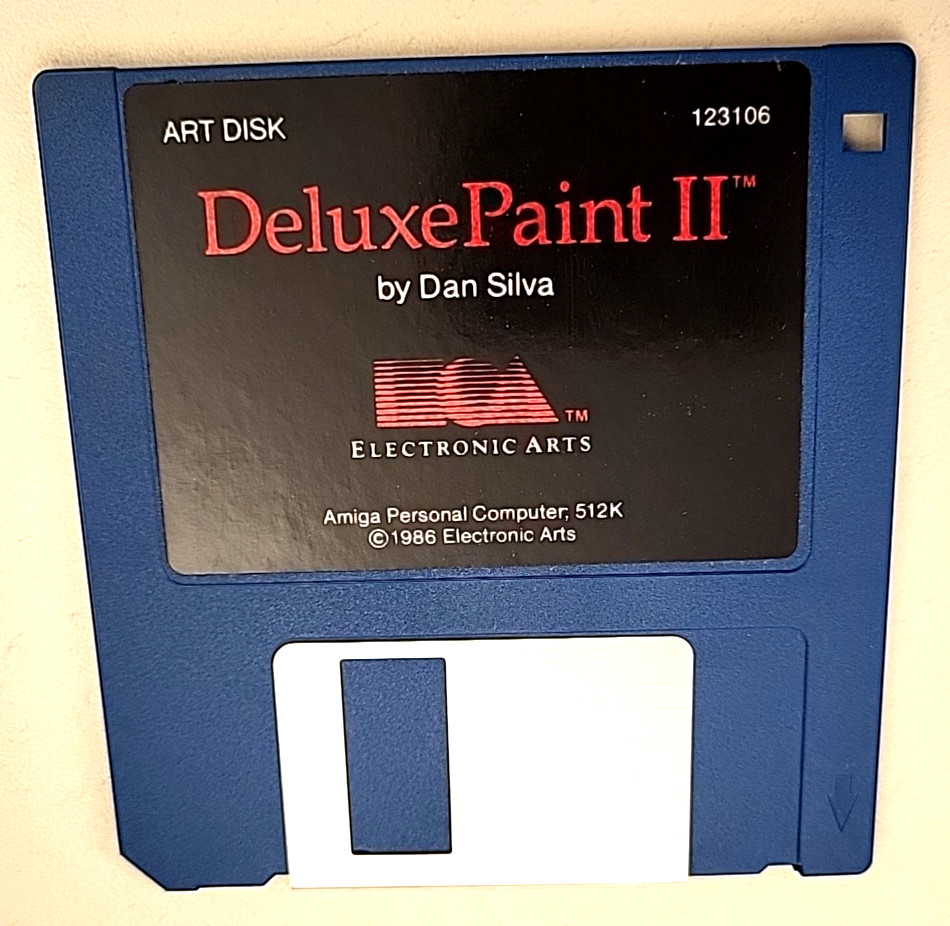 Commodore Amiga, DeluxePaint II, FLOPPY DISK, UNTESTED