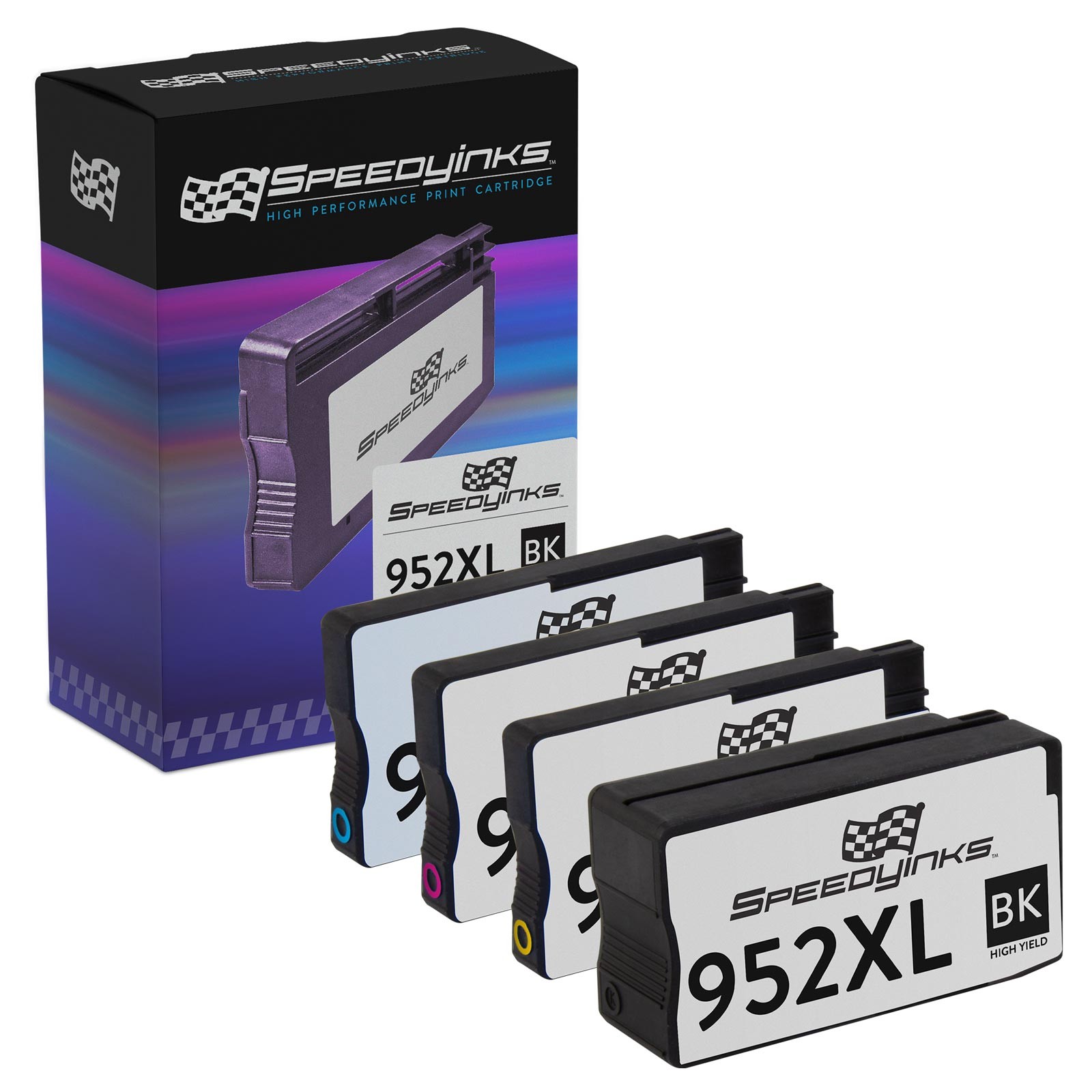 4PK Speedy Black Ink Cartridge for HP952XL use in OfficeJet Pro 7730 8710 8714