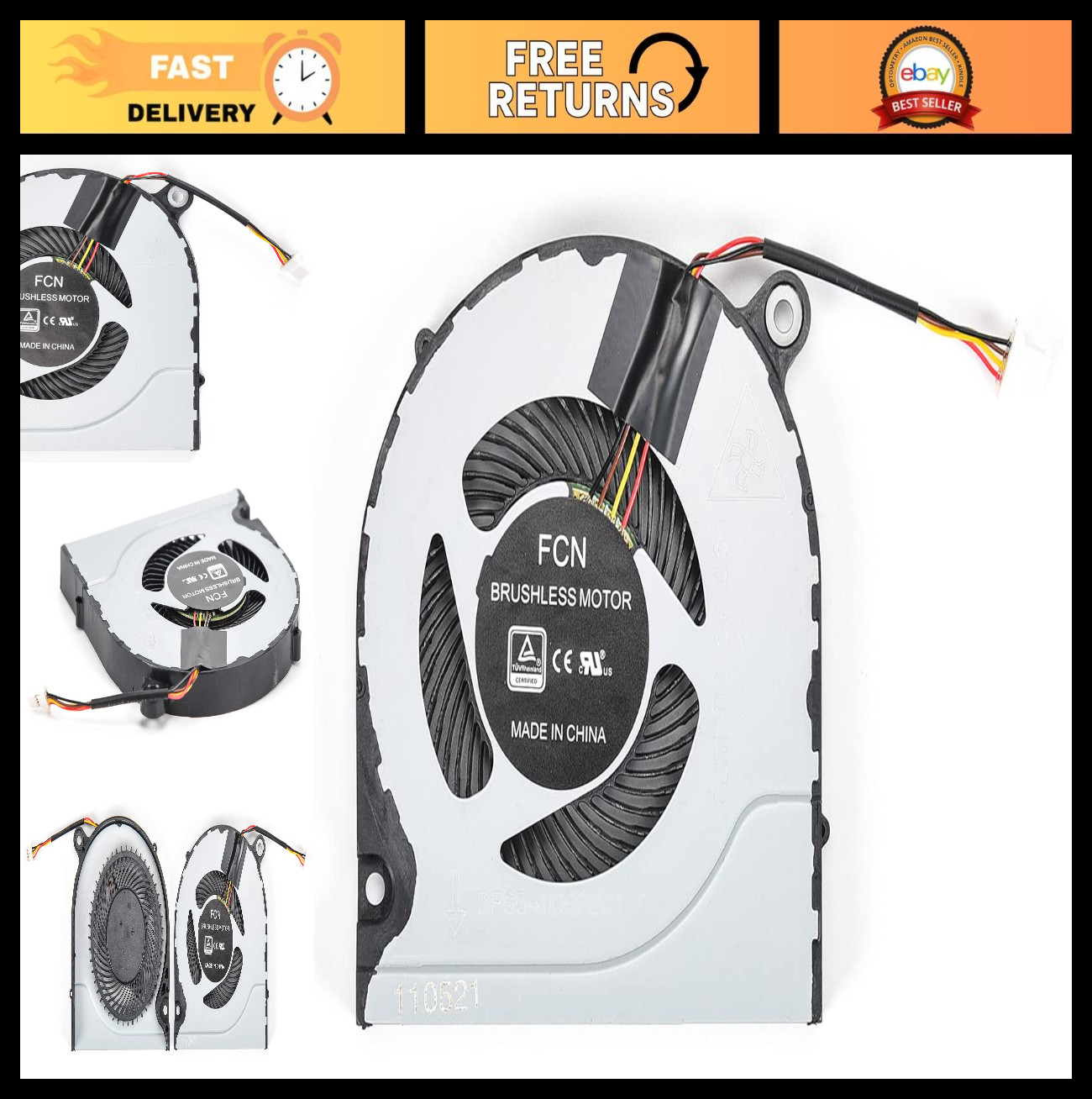 High-Performance Replacement CPU Cooling Fan for Acer Nitro 5 & Predator Helios
