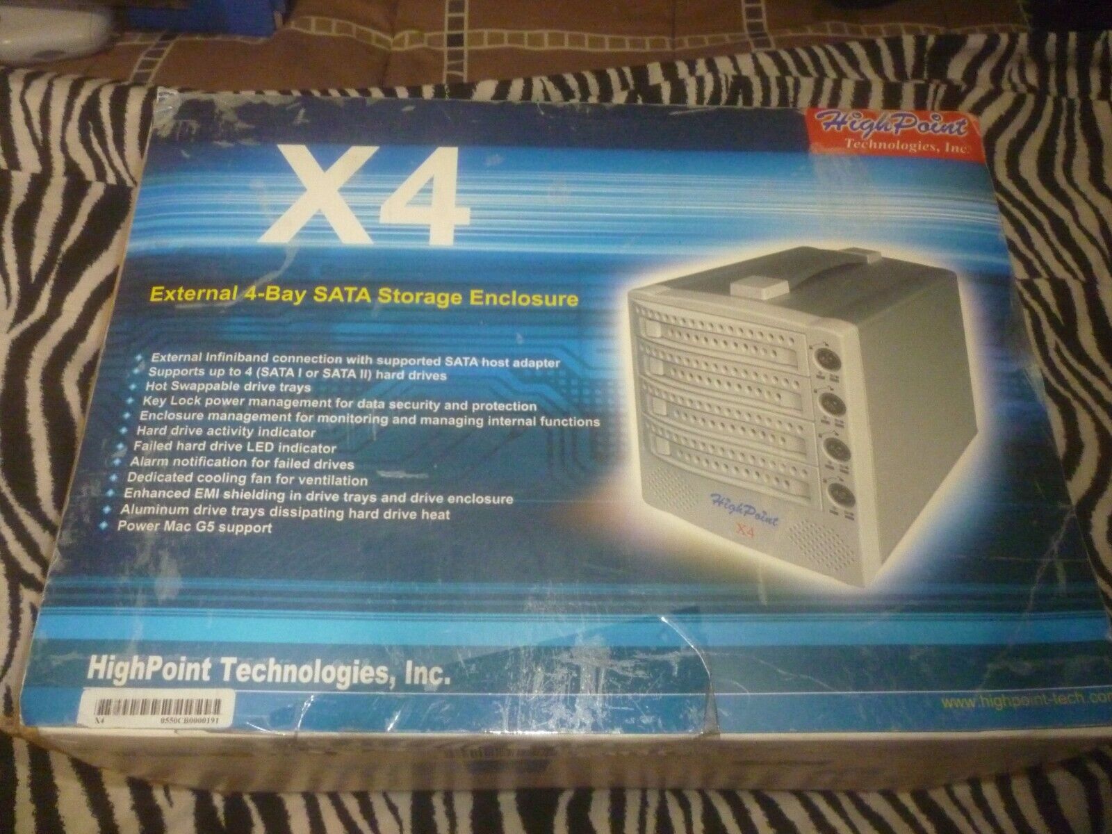 High Point technologies X4 External 4-Bay SATA Storage Enclosure - Used Untested