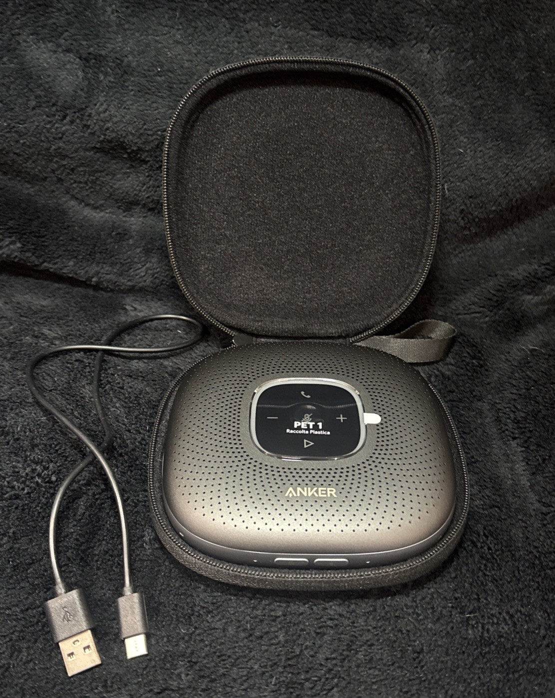 Anker PowerConf Model A3301 with Case & Cord Tested & Works