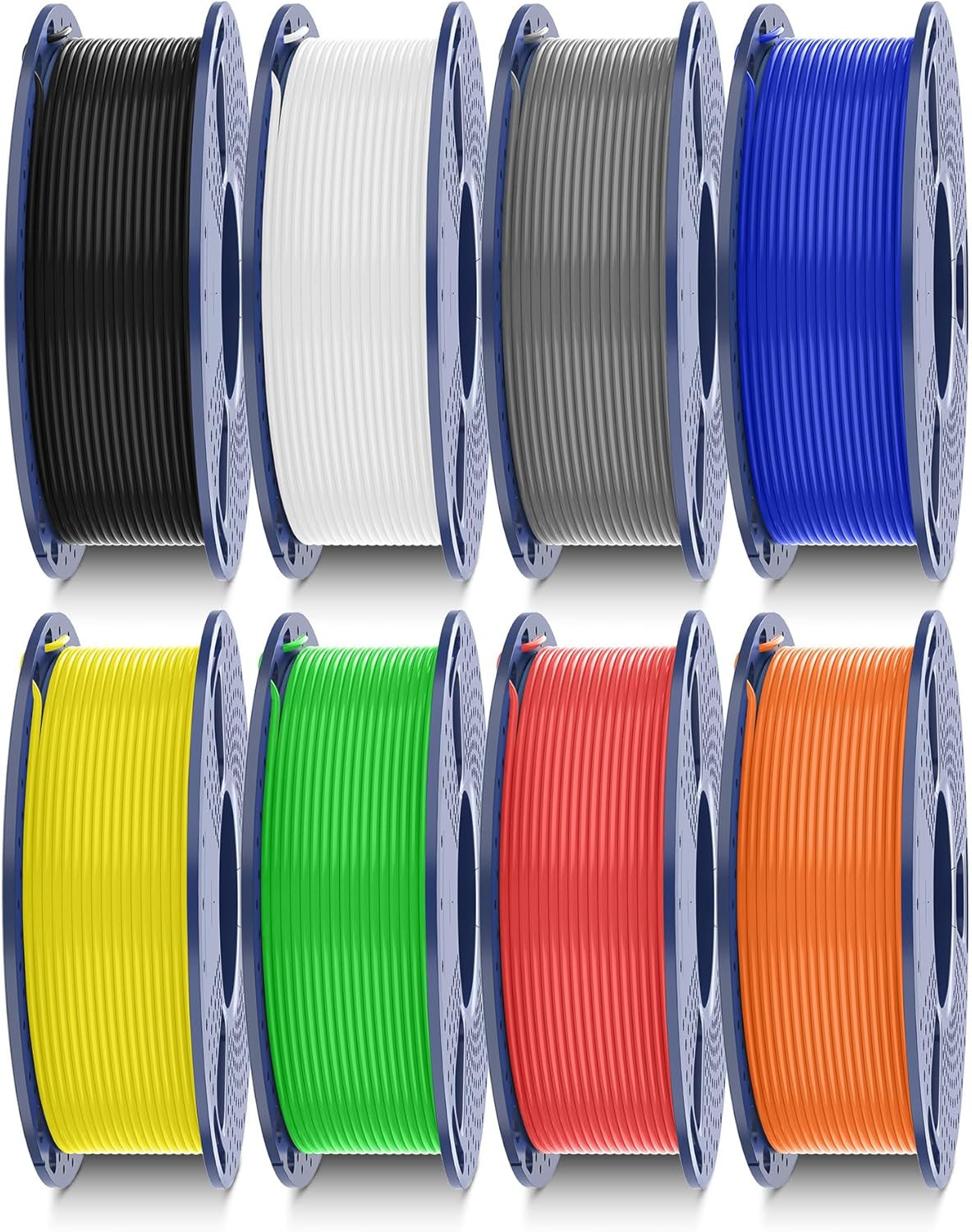 ABS Filament 1.75Mm 3D Printer Filament Bundle, Individually Vacuum Packed, 2Kg