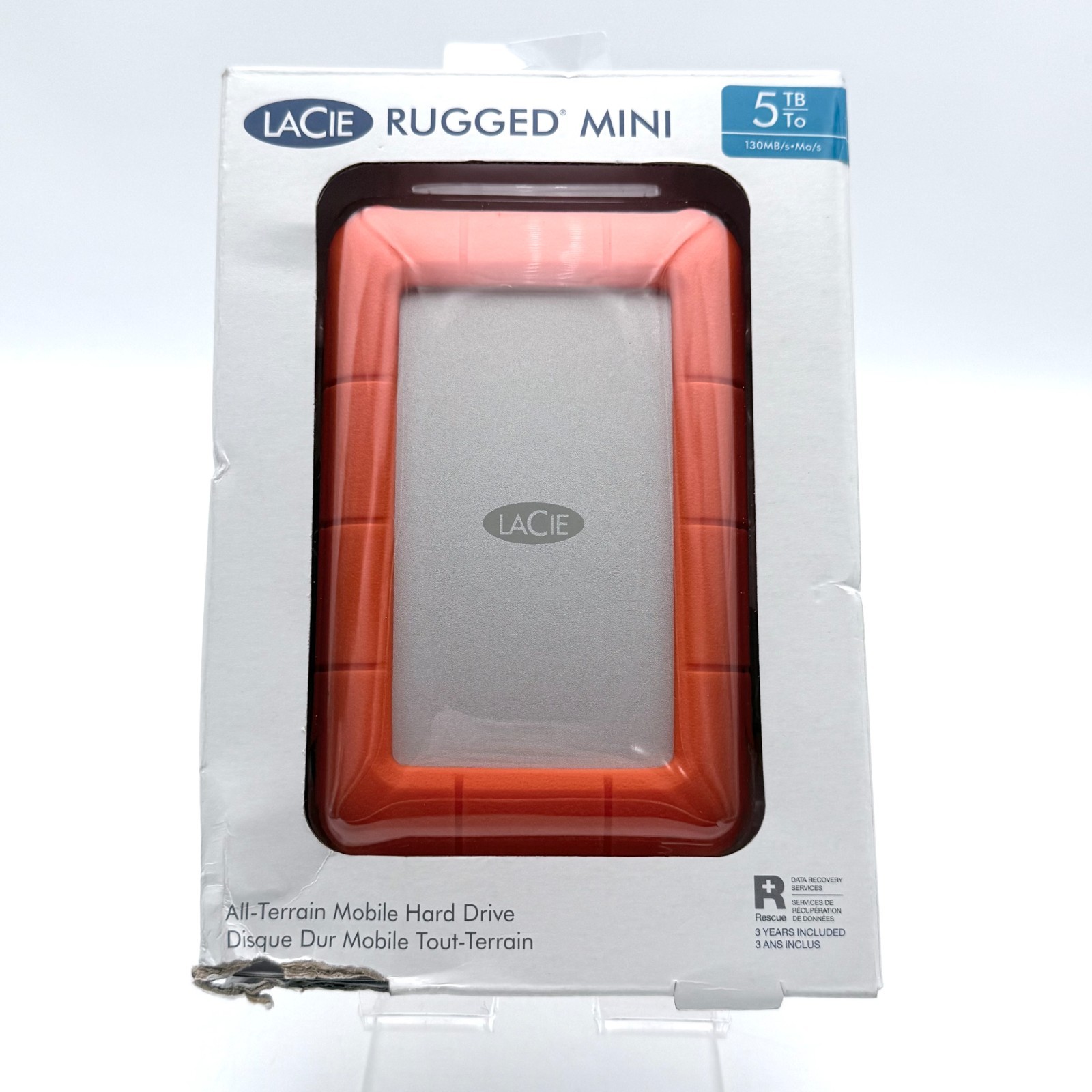 LaCie Rugged Mini 5TB Portable External Hard Drive USB 3.0 HDD