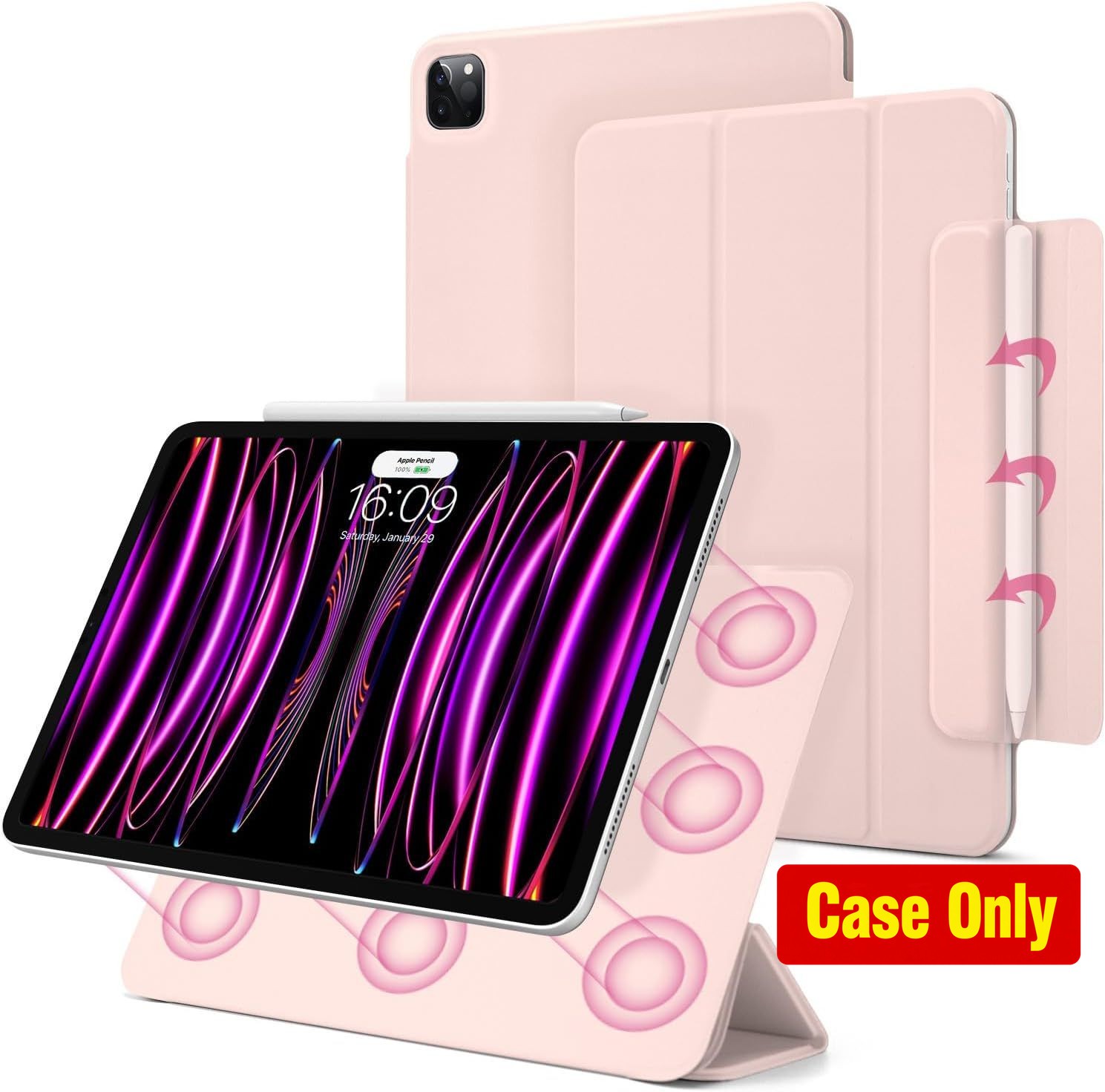 Slim Case for iPad Pro 11" 2020, Pink, Lightweight, Shockproof
