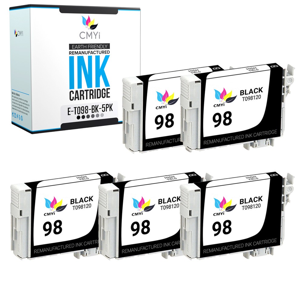 5-PK CMYi Replacement Epson 98 Ink Cartridges for Epson Artisan 835 837 700 710