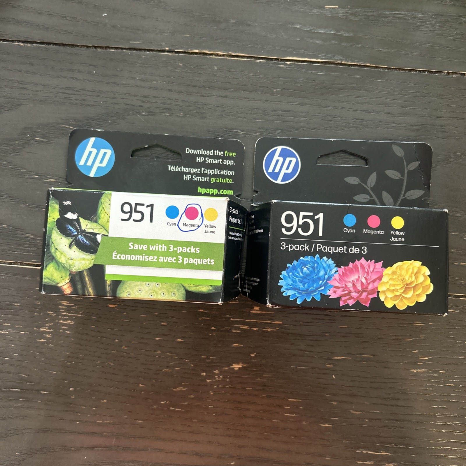 HP 951 3-PACK Cyan/Magenta/Yellow GENUINE  INK CARTRIDGE EXP 08/2027. BRAND NEW.
