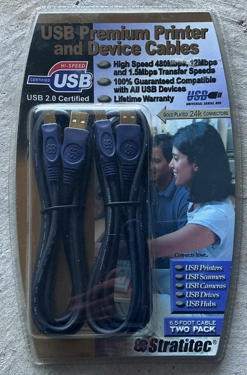 USB Premium Printer & Device Cables Stratitec Gold Plated