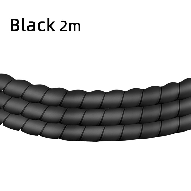 2M Spiral Cable Sleeve Protector 8/10/12mm Wire Organizer Flexible Wrap Tube