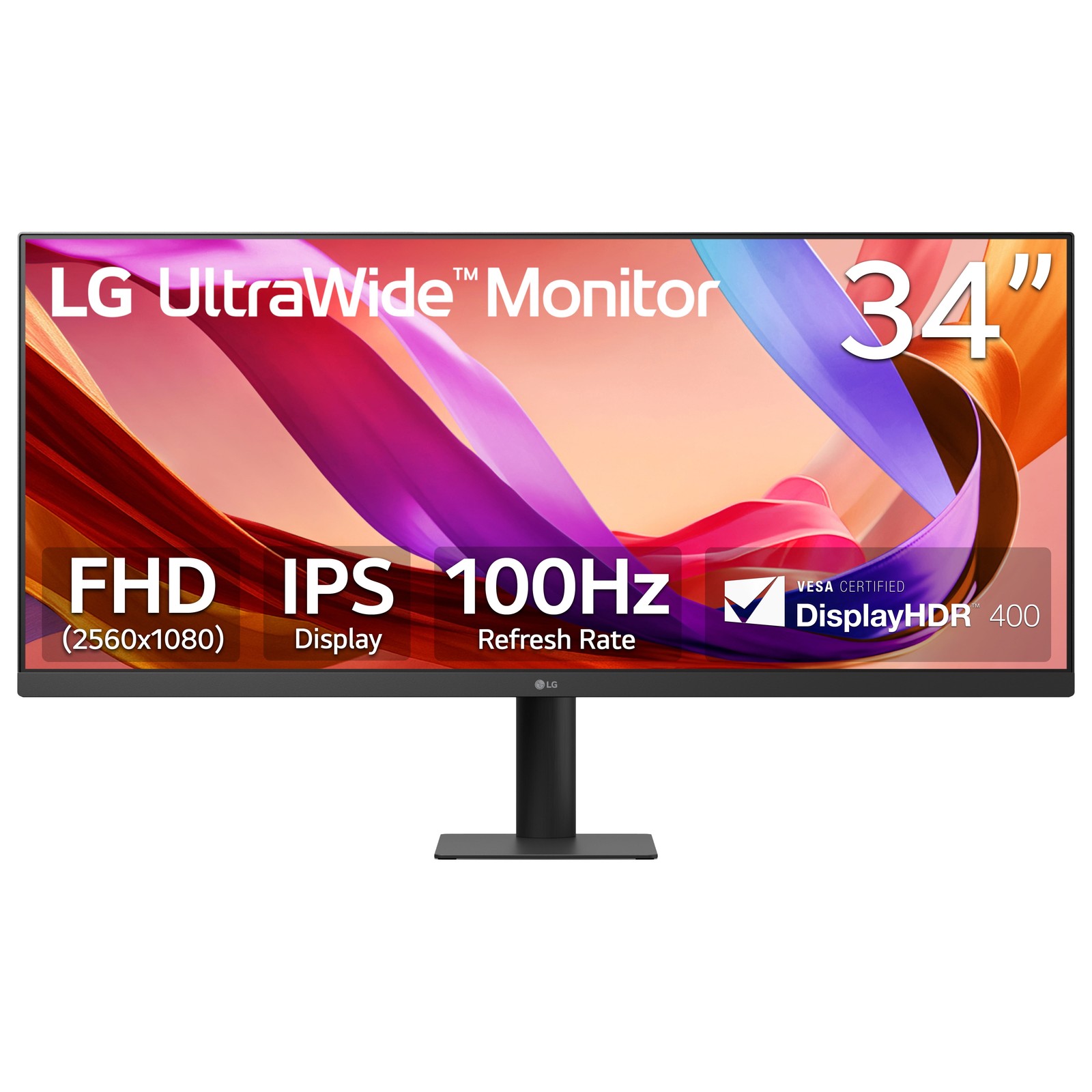 LG 34U511A-B 34" UltraWide WFHD IPS Monitor, 21:9 Aspect Ratio, 100Hz Refresh