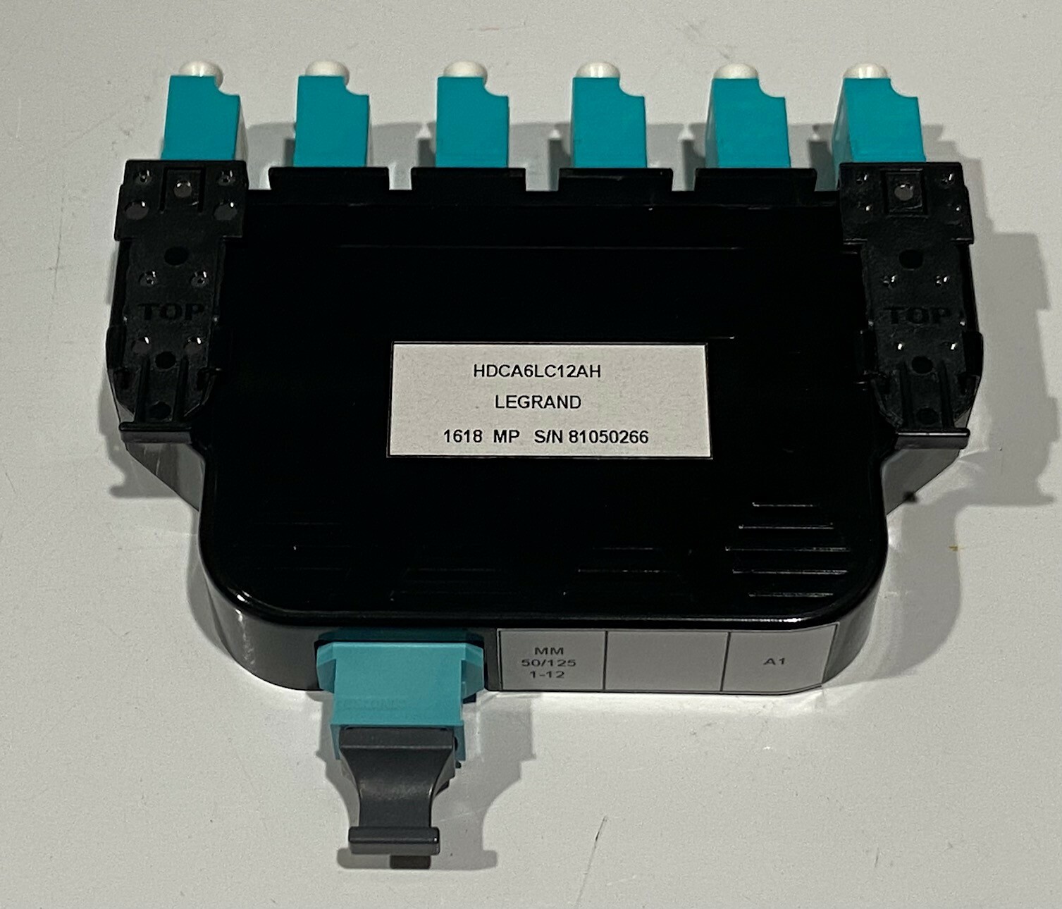 Legrand Patch Panel Cassette, HDJ, LC, DX, 1/2U, 50LOMF, T3, 12F, 1-MPO(M), LAN