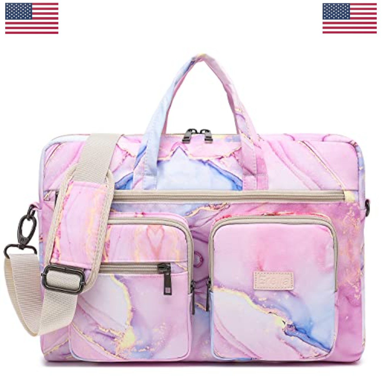 Laptop Shoulder Bag 15.6 Inch Waterproof Nylon Business Work Briefcase Computer