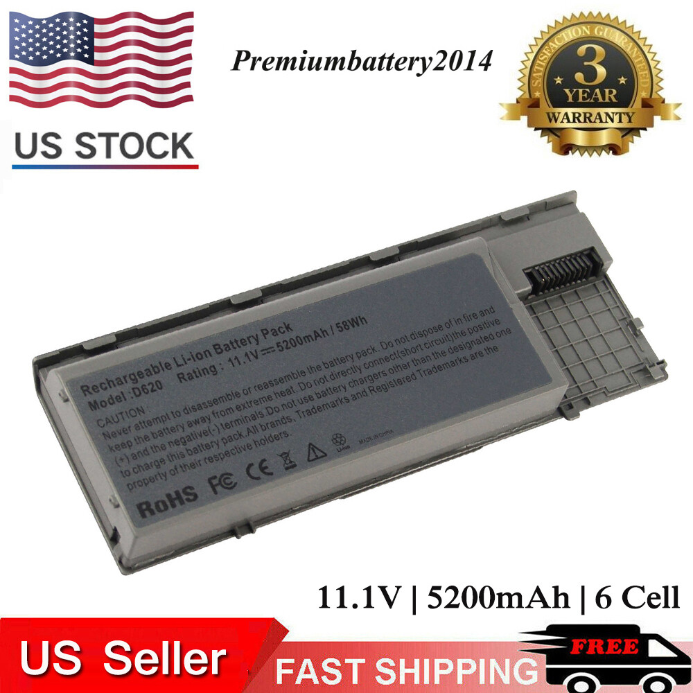 ✅6 Cells Laptop Battery for Dell Latitude D620 D630 D631 D640 PC764 TC030 M2300