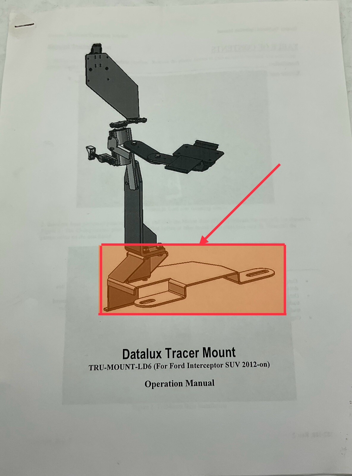 Datalux Heavy-Duty Mount For Ford 2013-2019 Police Interceptor Utility C-HDM-153