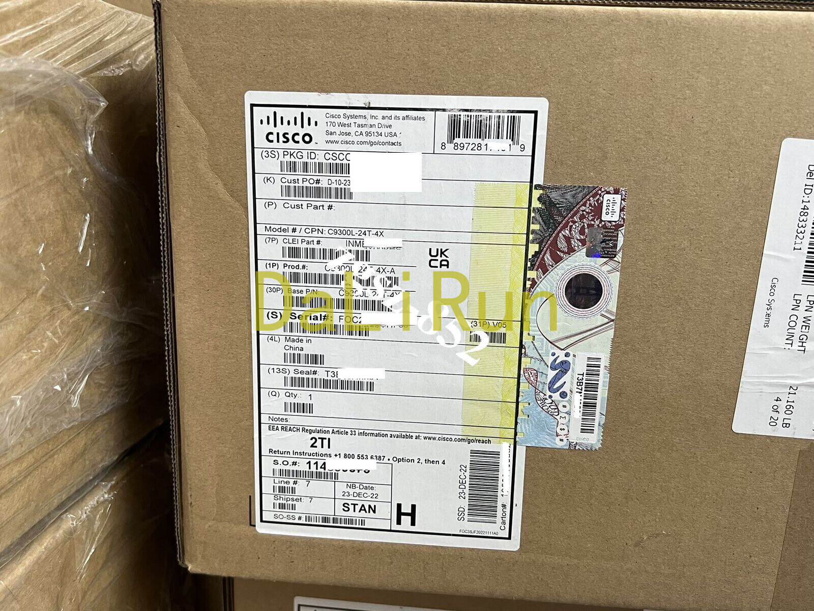 1PCS C9300L-24T-4X-A Cisco Catalyst  24 Ports GE 4X10G uplinks network NEW