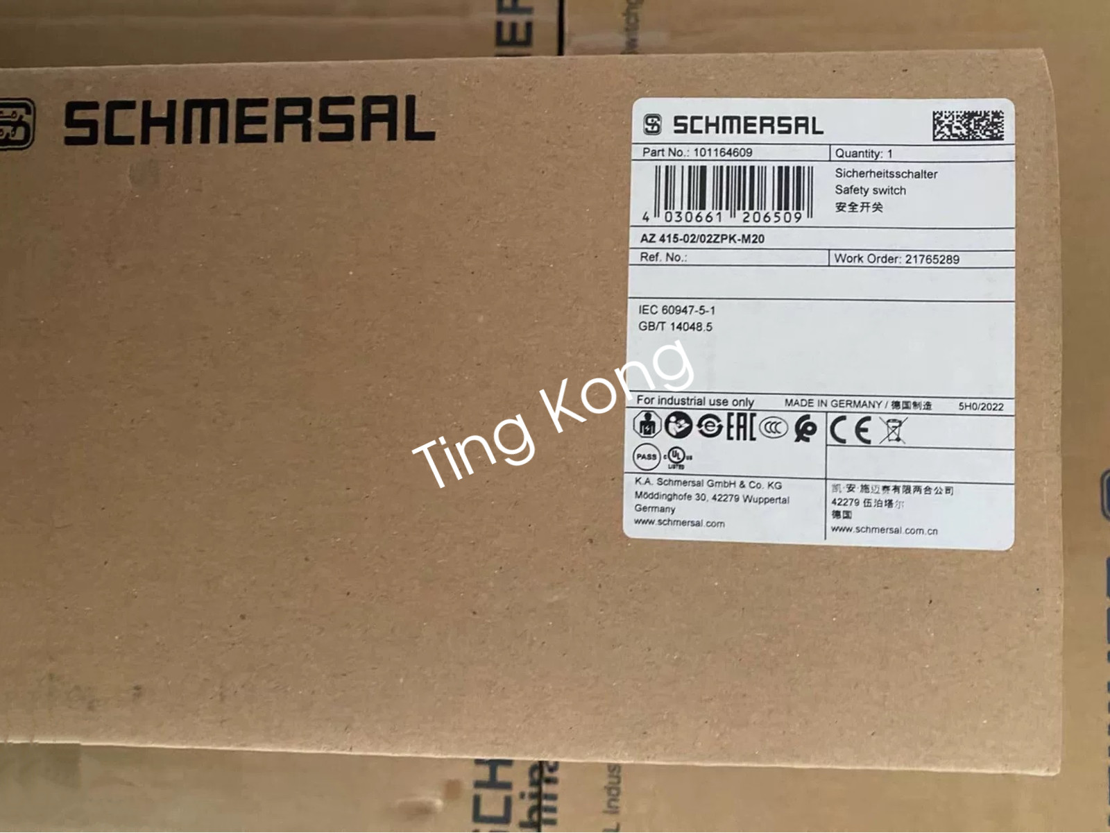 1PC Brand New Schmersal AZ 415-02/02ZPK-M20 Safety Switch via FedEx or DHL