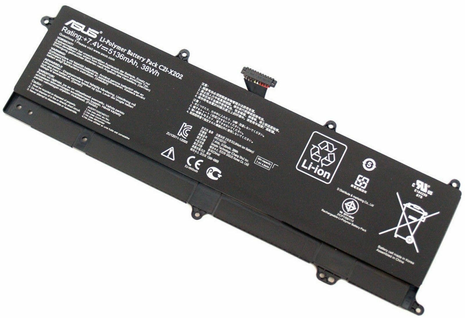 Genuine Battery C21-X202 For Asus VivoBook X201 X201E X202 X202E Q200E S200E New