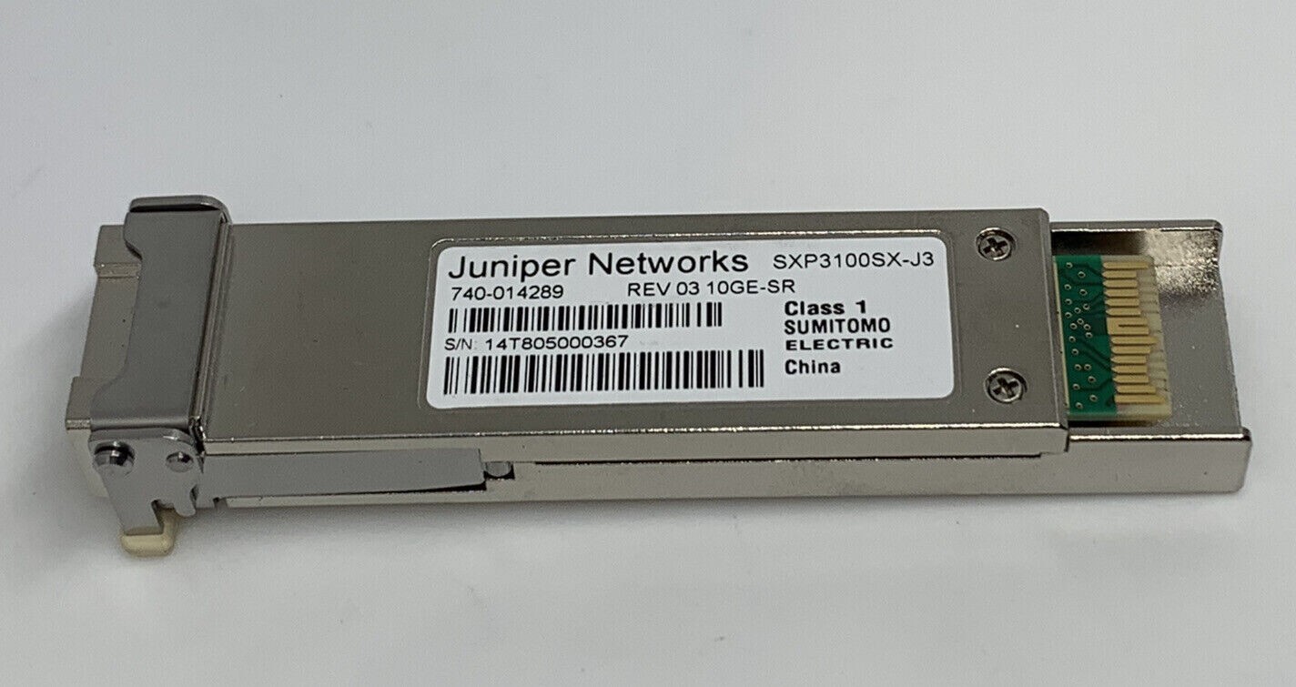 Juniper Networks 740-014289 REV 03  10 GE-SR  SXP3100SX-J3 w/60DAYS